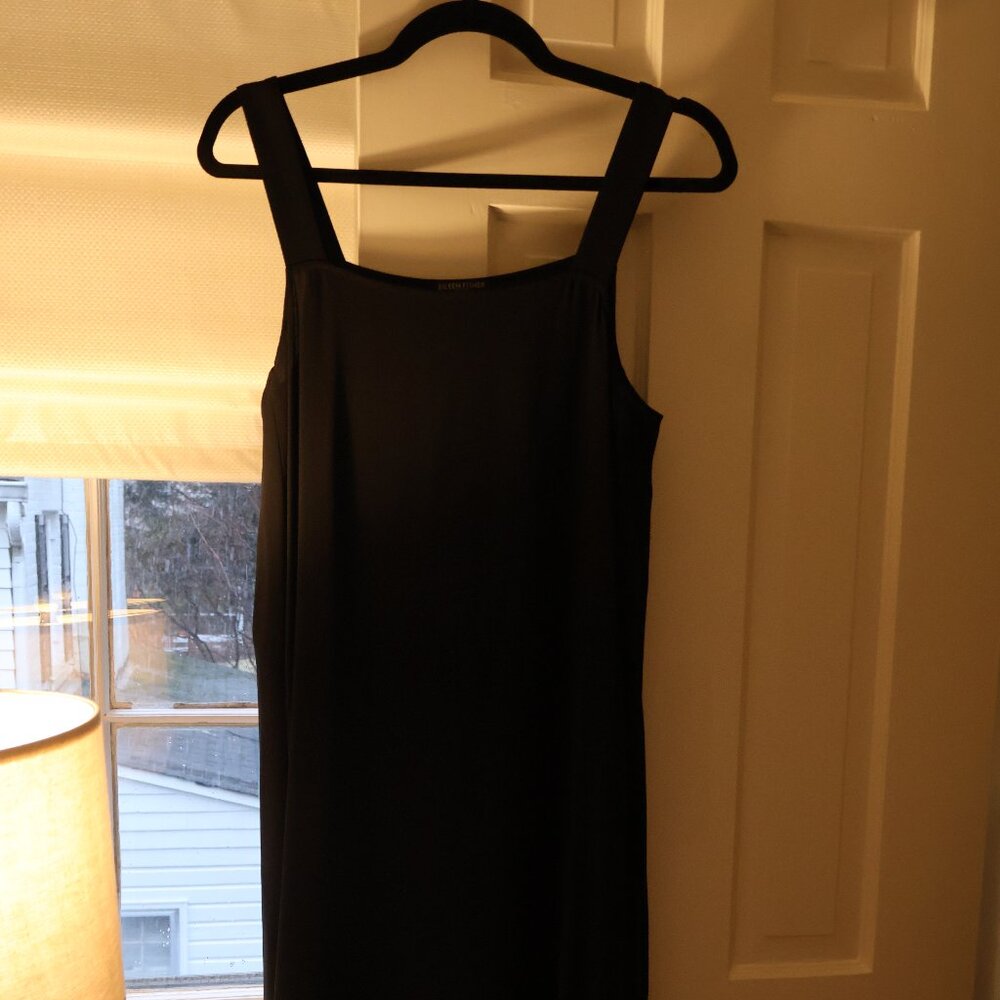 Eileen Fisher Silk Black Tank Top Dress - Size Petite M